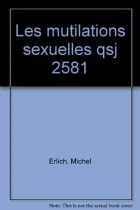 Couverture du produit · Les mutilations sexuelles