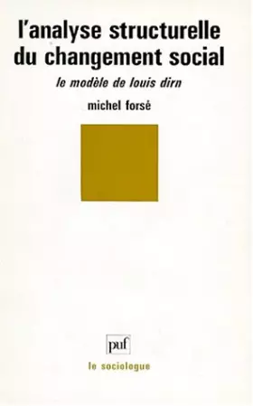 Couverture du produit · L'analyse structurelle du changement social