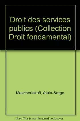 Couverture du produit · Droit des services publics