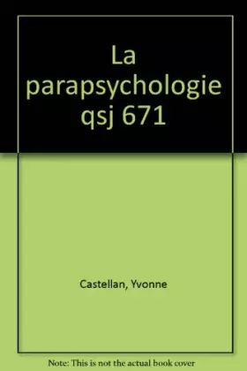 Couverture du produit · La parapsychologie