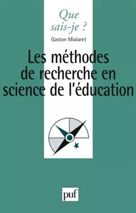 Couverture du produit · Méthodes de recherche en science de l'éducation