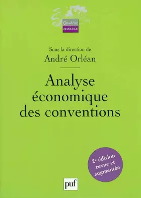Couverture du produit · Analyse économique des conventions