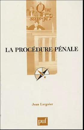 Couverture du produit · La procédure pénale