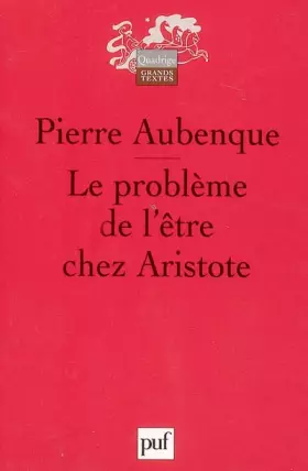 Couverture du produit · Le problème de l'être chez Aristote