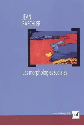 Couverture du produit · Les morphologies sociales