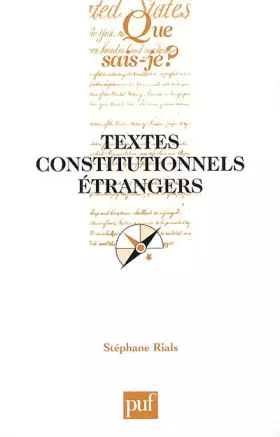 Couverture du produit · Textes constitutionnels étrangers