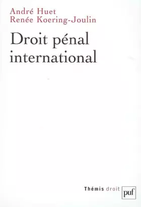 Couverture du produit · Droit pénal international