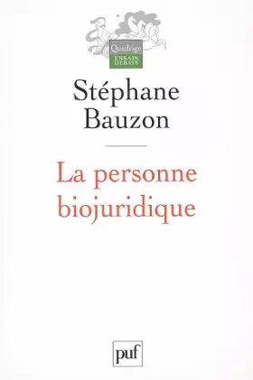Couverture du produit · La personne biojuridique