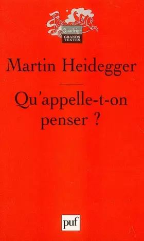 Couverture du produit · Qu'appelle-t-on penser ?