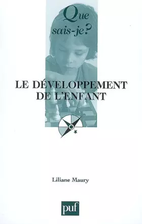 Couverture du produit · Le developpement de l'enfant