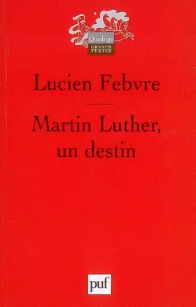 Couverture du produit · Martin Luther, un destin