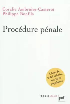 Couverture du produit · Procédure pénale