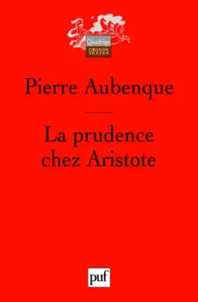 Couverture du produit · La prudence chez Aristote