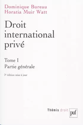 Couverture du produit · Droit international privé. Tome 1
