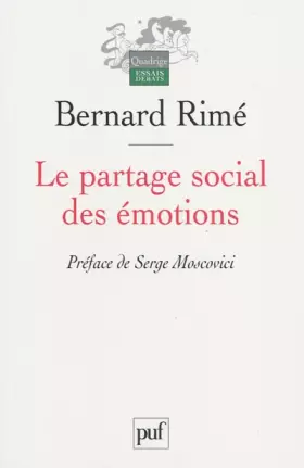 Couverture du produit · Le partage social des émotions