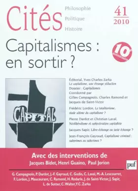 Couverture du produit · Cités 2010, n° 41: Capitalismes : en sortir ?