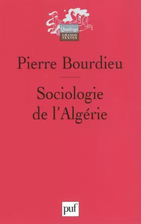 Couverture du produit · Sociologie de l'Algérie