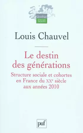 Couverture du produit · Le destin des générations