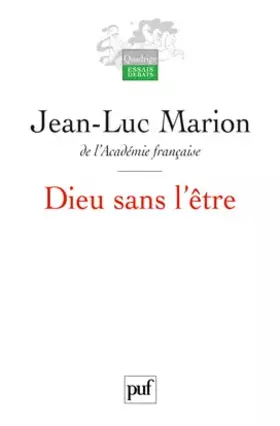 Couverture du produit · Dieu sans l'être
