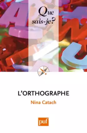 Couverture du produit · L'orthographe