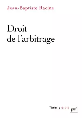 Couverture du produit · Droit de l'arbitrage