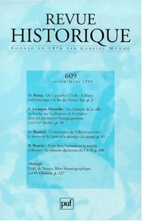 Couverture du produit · Revue historique, 1999, numéro 609