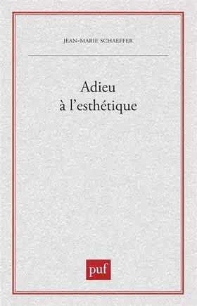 Couverture du produit · Adieu à l'esthétique