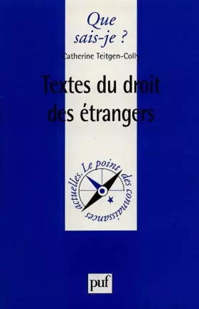 Couverture du produit · Textes du droit des étrangers