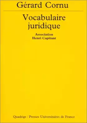 Couverture du produit · Vocabulaire juridique
