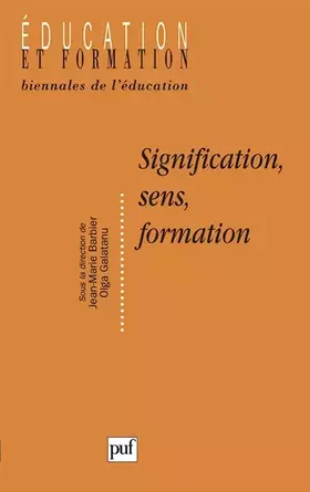 Couverture du produit · Signification, sens, formation