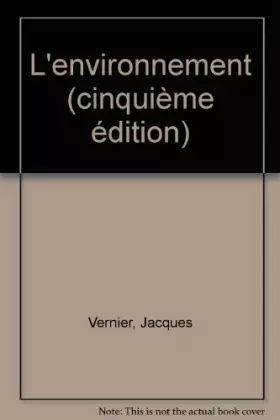 Couverture du produit · L'Environnement