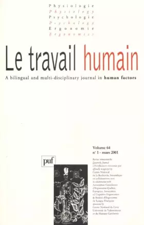 Couverture du produit · Le travail humain, numéro 1