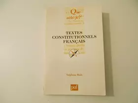 Couverture du produit · Textes constitutionnels français