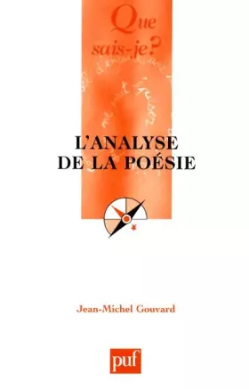 Couverture du produit · L'analyse de la poésie