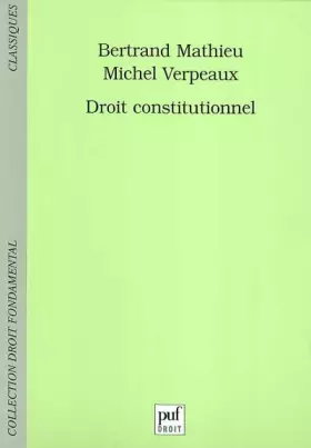 Couverture du produit · Droit constitutionnel