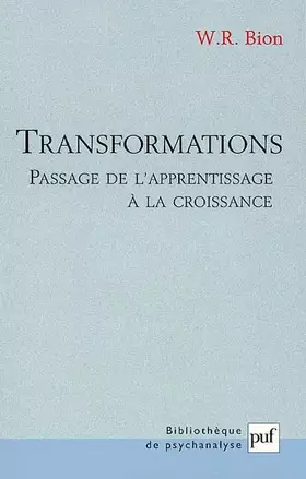Couverture du produit · Transformations : Passage de l'apprentissage à la croissance