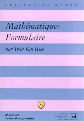 Couverture du produit · Mathématiques : Formulaire