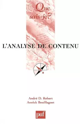 Couverture du produit · L'Analyse de contenu