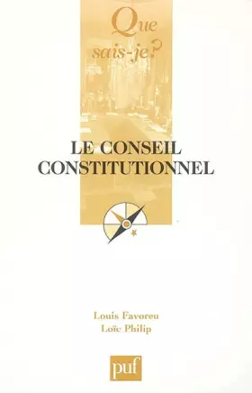 Couverture du produit · Le Conseil constitutionnel