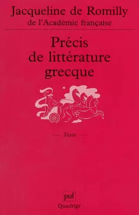 Couverture du produit · Précis de littérature grecque