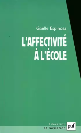 Couverture du produit · L'Affectivité à l'école