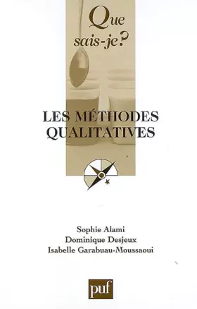 Couverture du produit · Les méthodes qualitatives