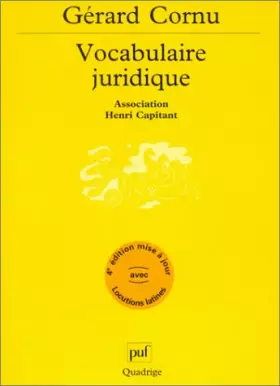 Couverture du produit · Vocabulaire juridique