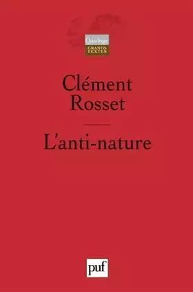 Couverture du produit · L'Anti-nature