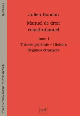 Couverture du produit · Manuel de droit constitutionnel