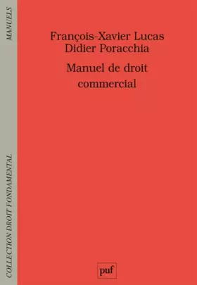 Couverture du produit · Manuel de droit commercial