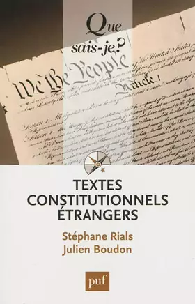 Couverture du produit · Textes constitutionnels étrangers