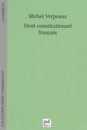 Couverture du produit · Droit constitutionnel français