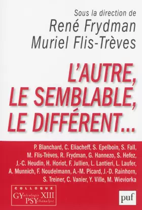 Couverture du produit · L'autre, le semblable, le différent...