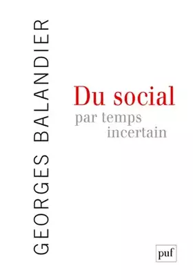 Couverture du produit · Du social par temps incertain